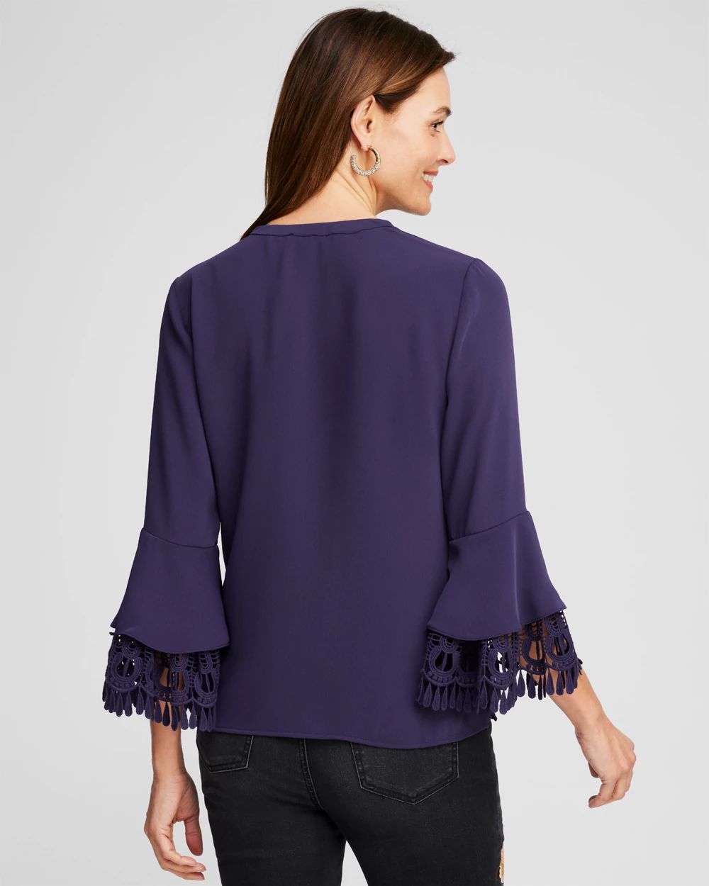 theredthread S skinny tops lace パープル THEREDTHREAD / ザレッドスレッド】S skinny tops lace